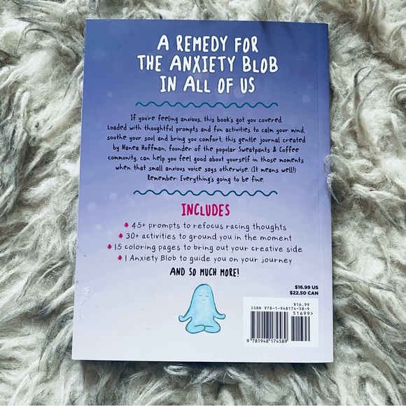 Sweatpants & Coffee The Anxiety Blob Comfort & Encouragement Journal Book NEW - Picture 2 of 8